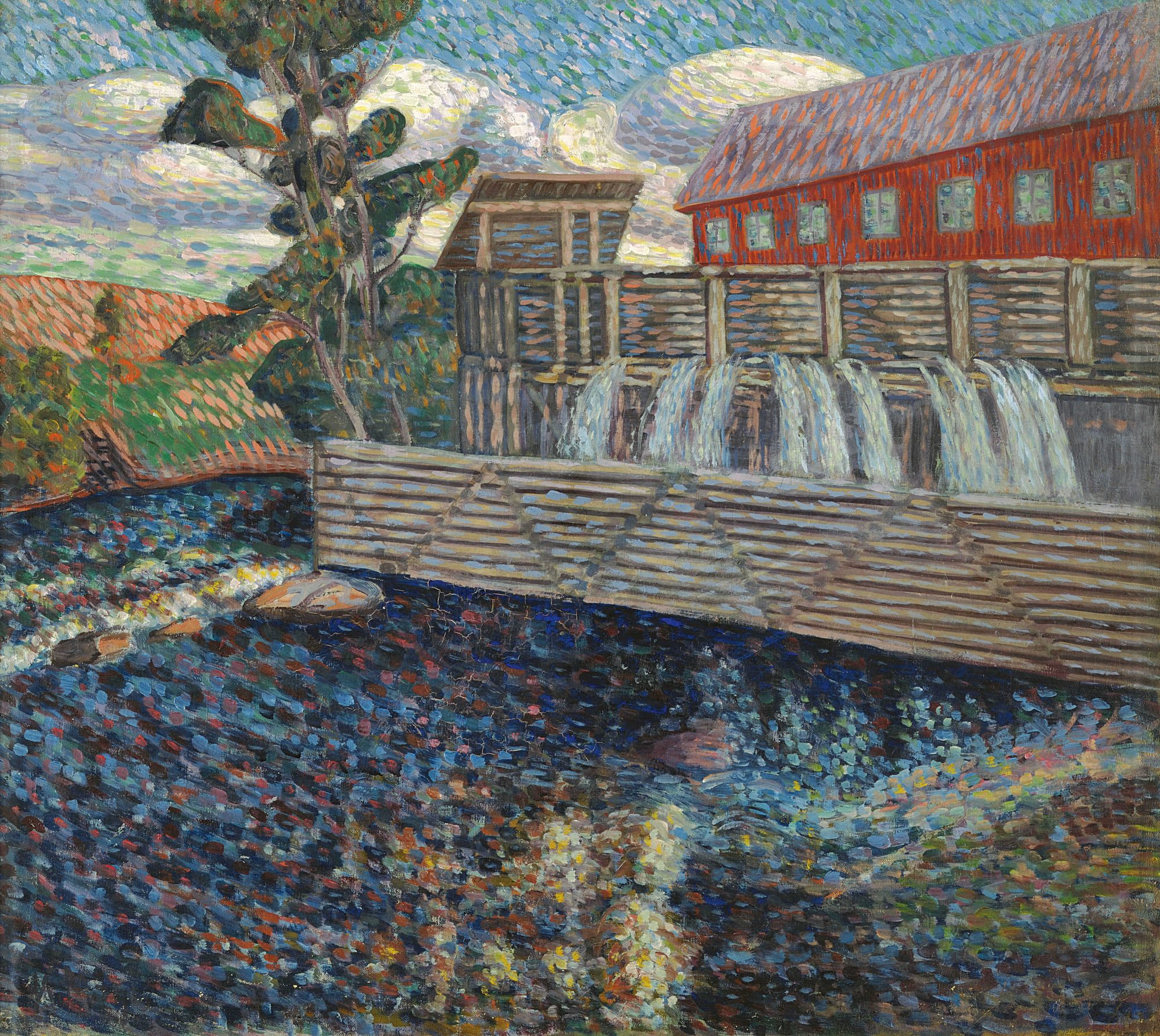 Norwegian Motif with a Watermill